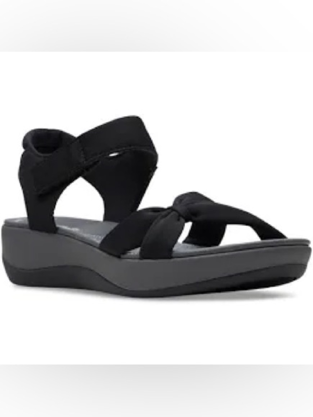 Clarks Cloudsteppers Arla Gracie Sandals Black Size 9 Cushion Soft Strap